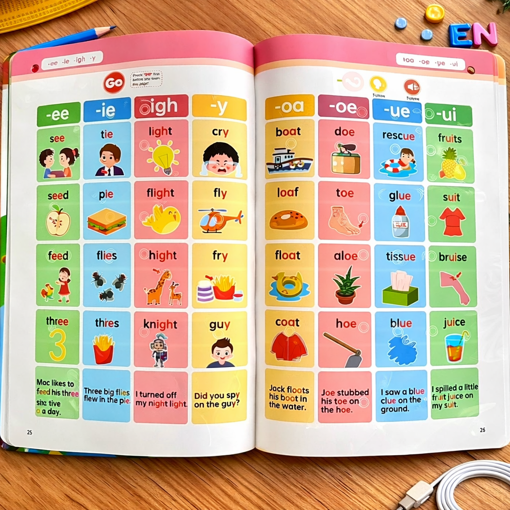 📚 Smart Phonics Sound Book – Learn to Read with Audio 🔊
